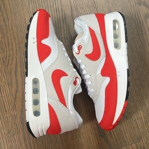 Nike Kids Red and White Air Max Sneakers